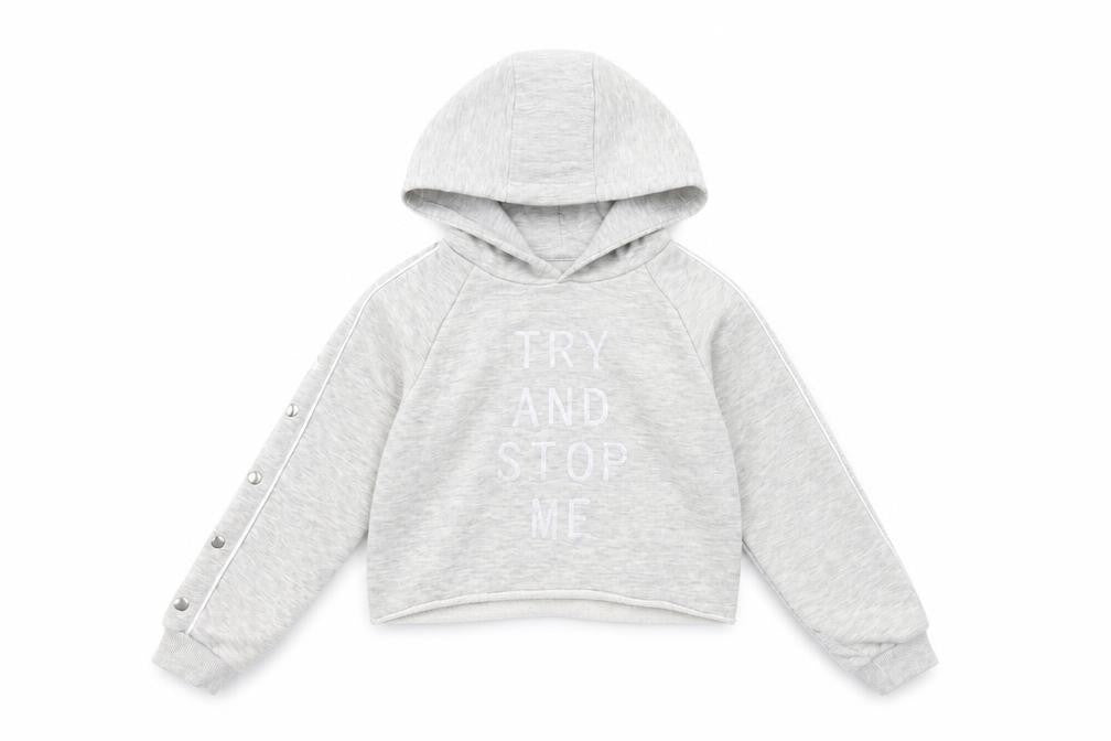 Active Girls Grey   Pullover Hoodie Size 10-11 Years