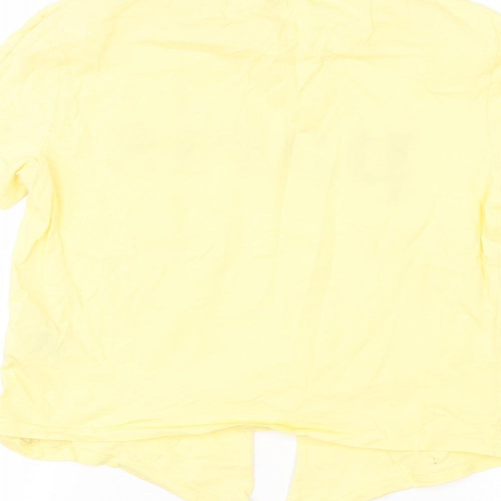 H&M Womens Yellow   Basic T-Shirt Size XS