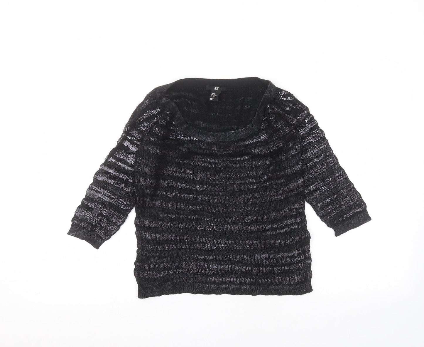 H&M Womens Black   Basic T-Shirt Size XS