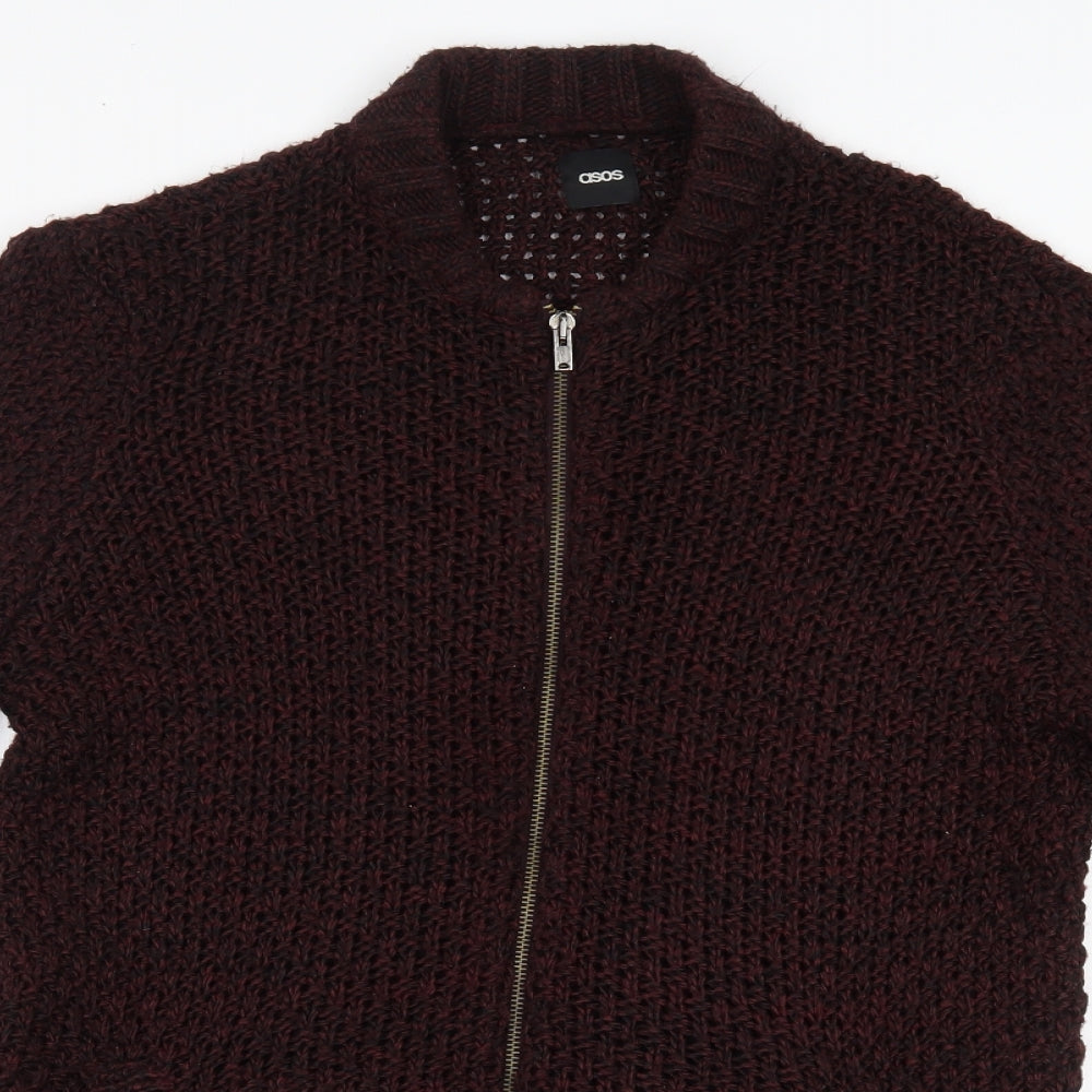 ASOS Mens Red   Full Zip Sweatshirt Size M