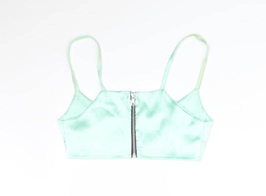 PRETTYLITTLETHING Womens Green   Basic T-Shirt Size 6