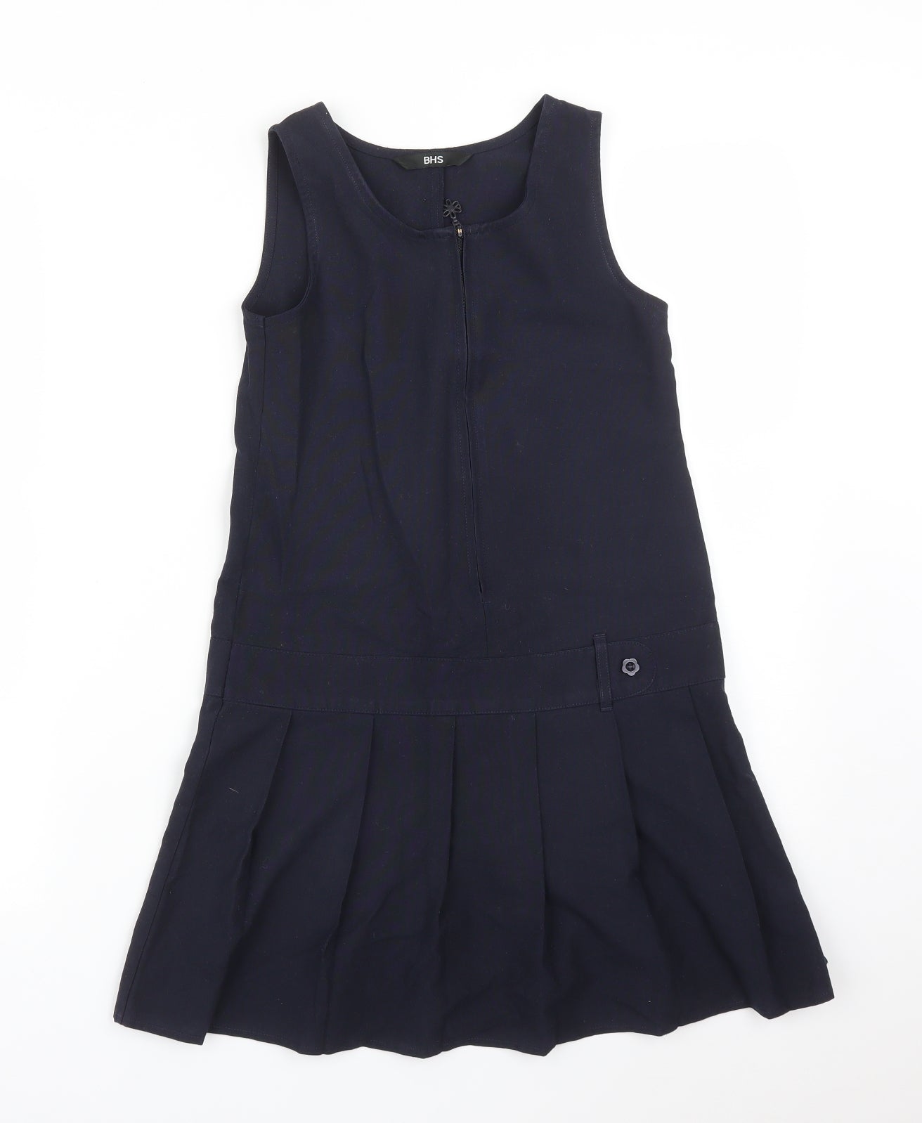 BHS Girls Blue   Pinafore/Dungaree Dress  Size 9 Years