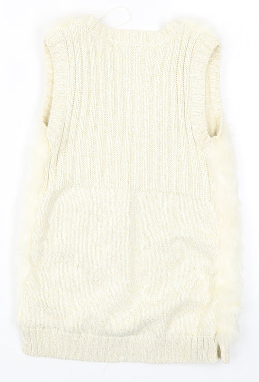 Max Studio Girls Beige  Knit Cardigan Jumper Size 12 Years