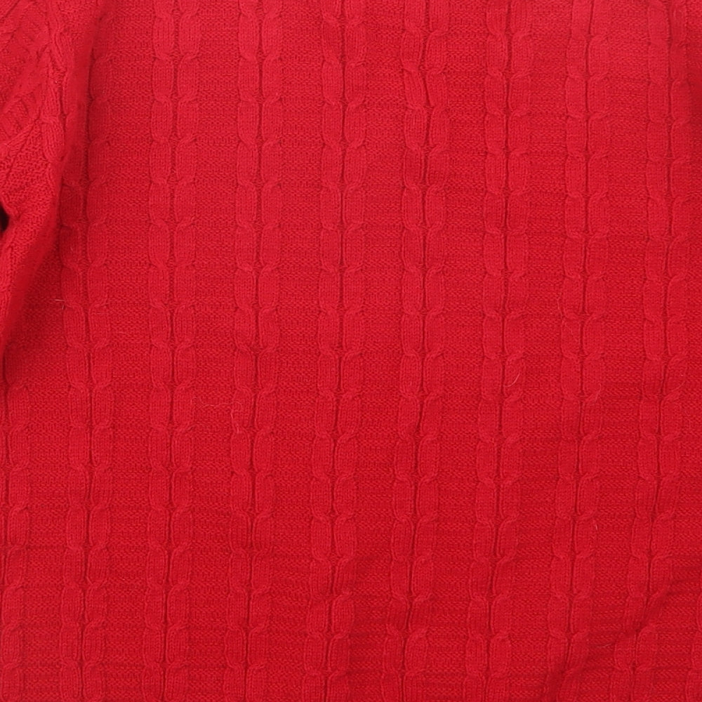 Pyari Womens Red  Knit Pullover Jumper Size L