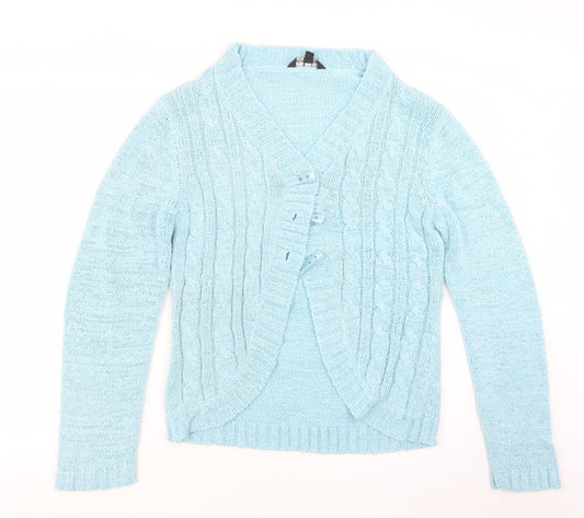 ellie louise Womens Blue  Knit Cardigan Jumper Size L