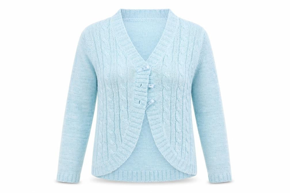 ellie louise Womens Blue  Knit Cardigan Jumper Size L