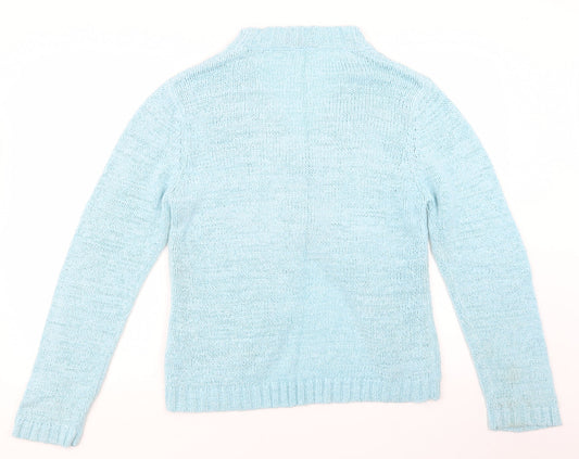 ellie louise Womens Blue  Knit Cardigan Jumper Size L