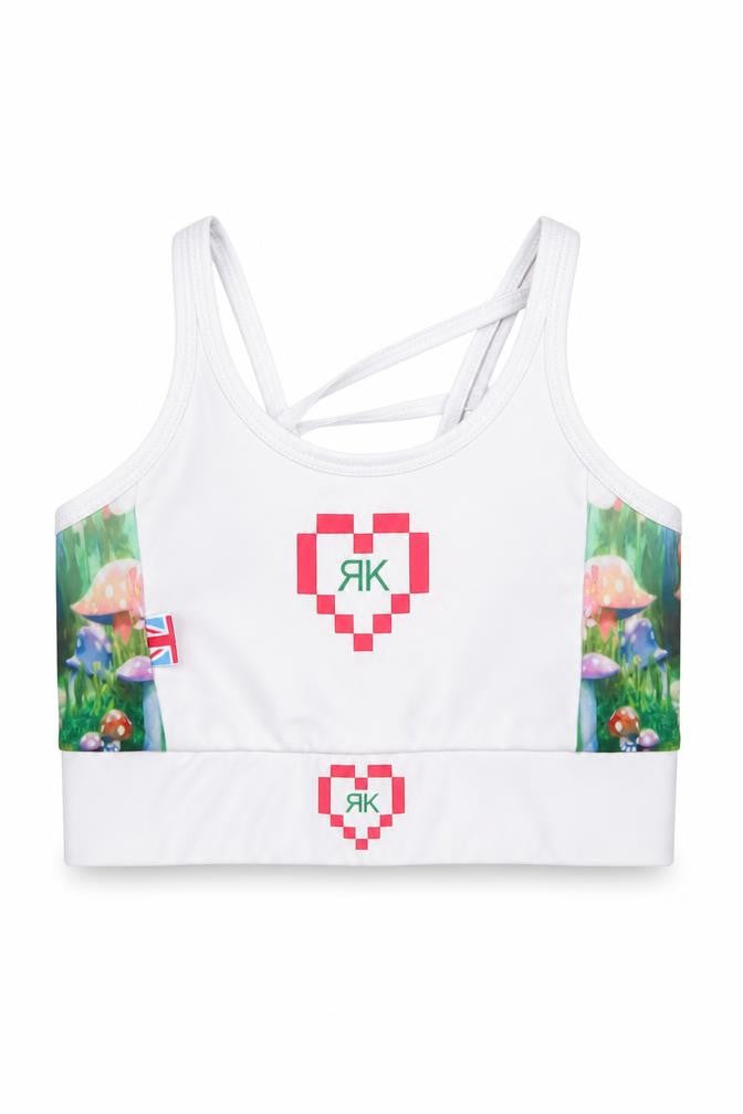 Preworn Girls White   Cropped T-Shirt Size 7 Years