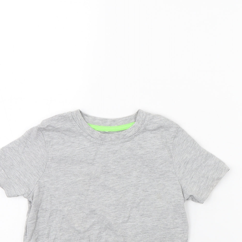 George Boys Grey   Basic T-Shirt Size 4 Years