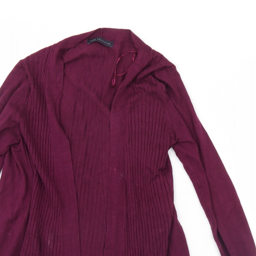 M&S Womens Purple   Cardigan Jumper Size M