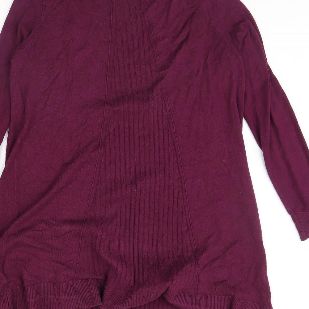 M&S Womens Purple   Cardigan Jumper Size M