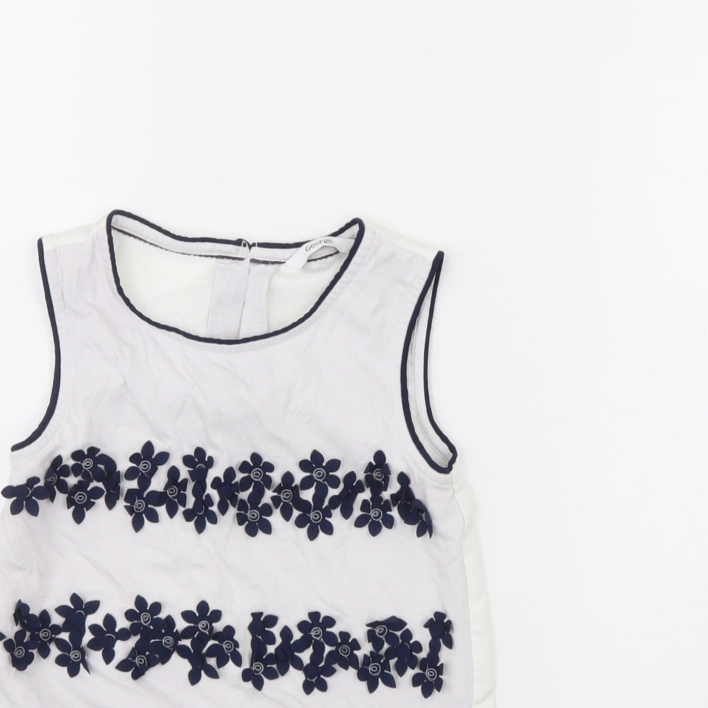 George Girls White   Basic Tank Size 7 Years