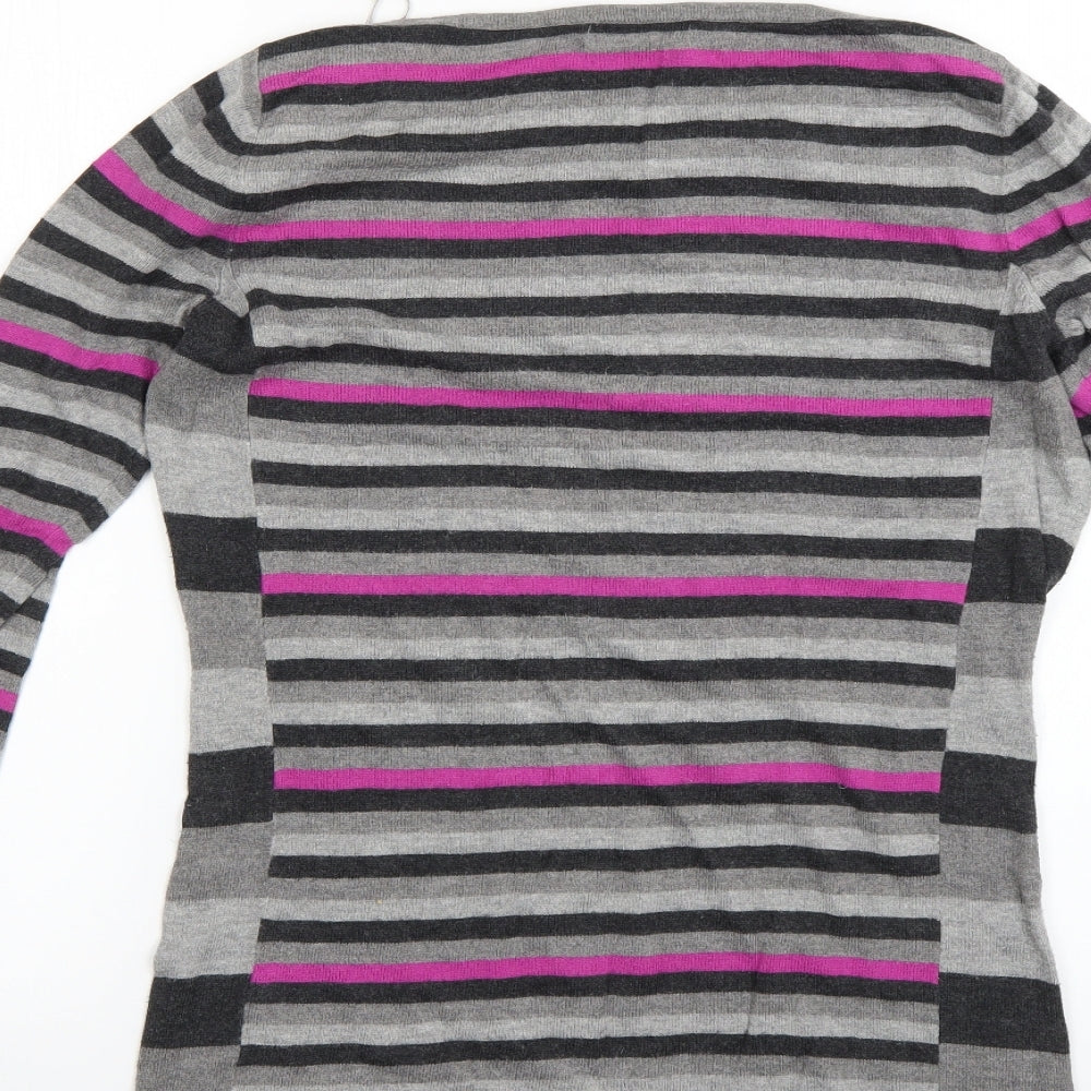 Marks and Spencer Womens Multicoloured Striped  Pullover Jumper Size 8