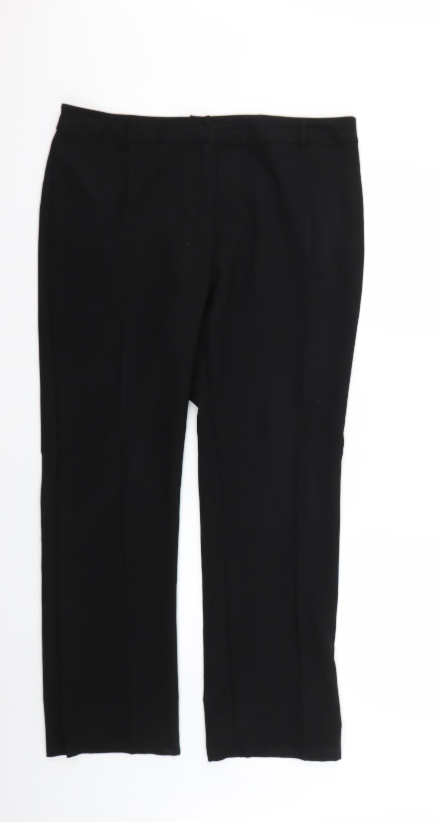 Papaya Womens Black   Trousers  Size 14 L26 in