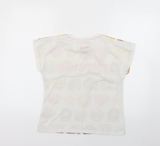 character.com Girls Multicoloured Geometric  Basic T-Shirt Size 11-12 Years