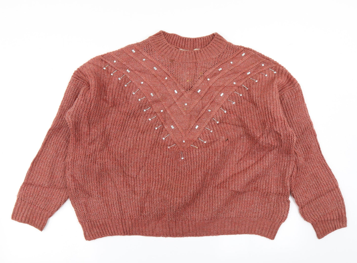 NEXT Womens Brown  Knit Pullover Jumper Size L