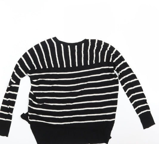 Primark Womens Black Striped  Pullover Sweatshirt Size 6