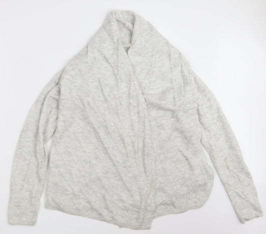 H&M Womens Grey  Knit Wrap Jumper Size S