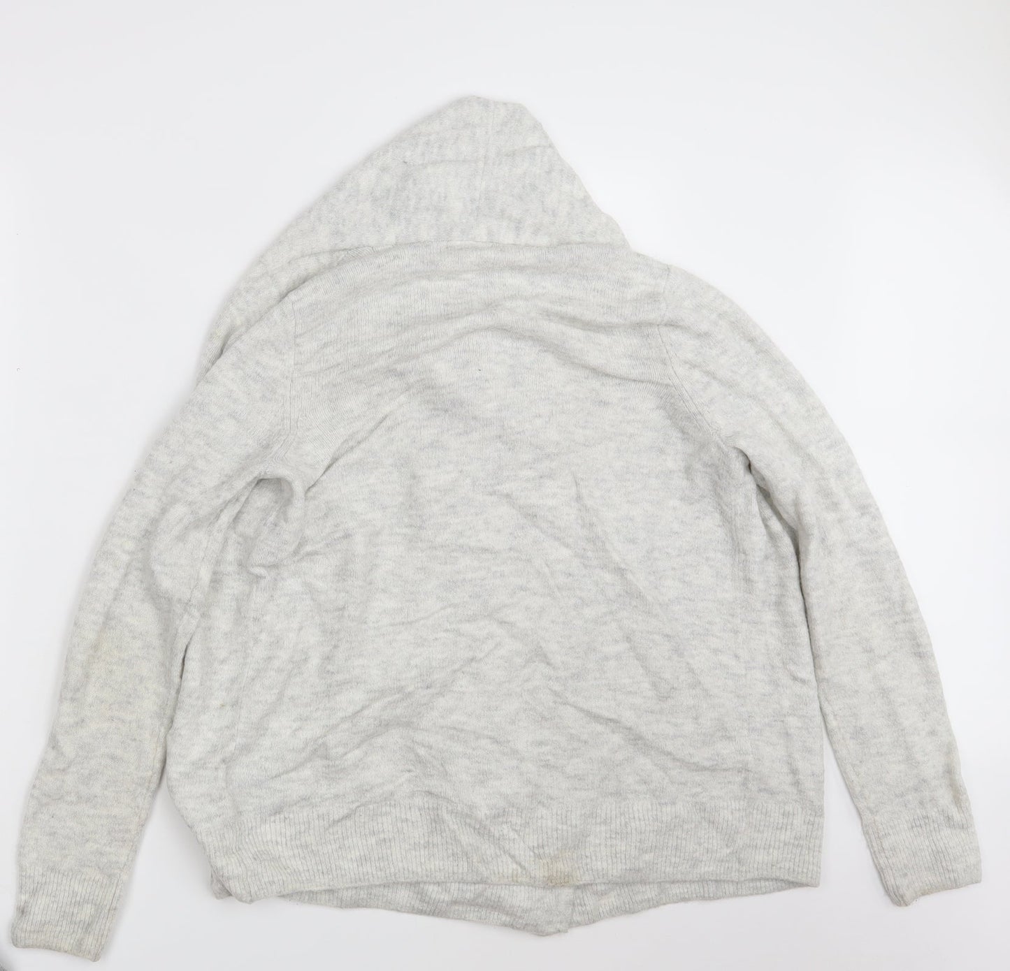 H&M Womens Grey  Knit Wrap Jumper Size S