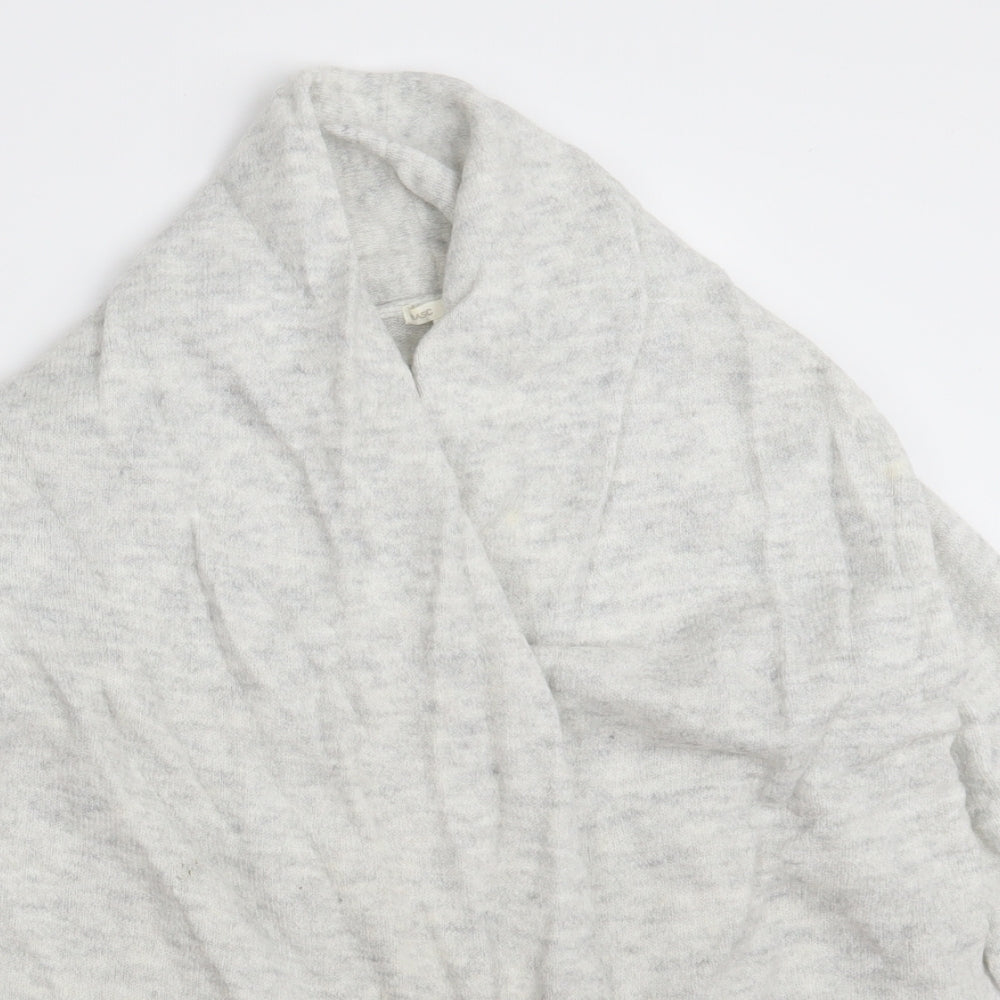 H&M Womens Grey  Knit Wrap Jumper Size S