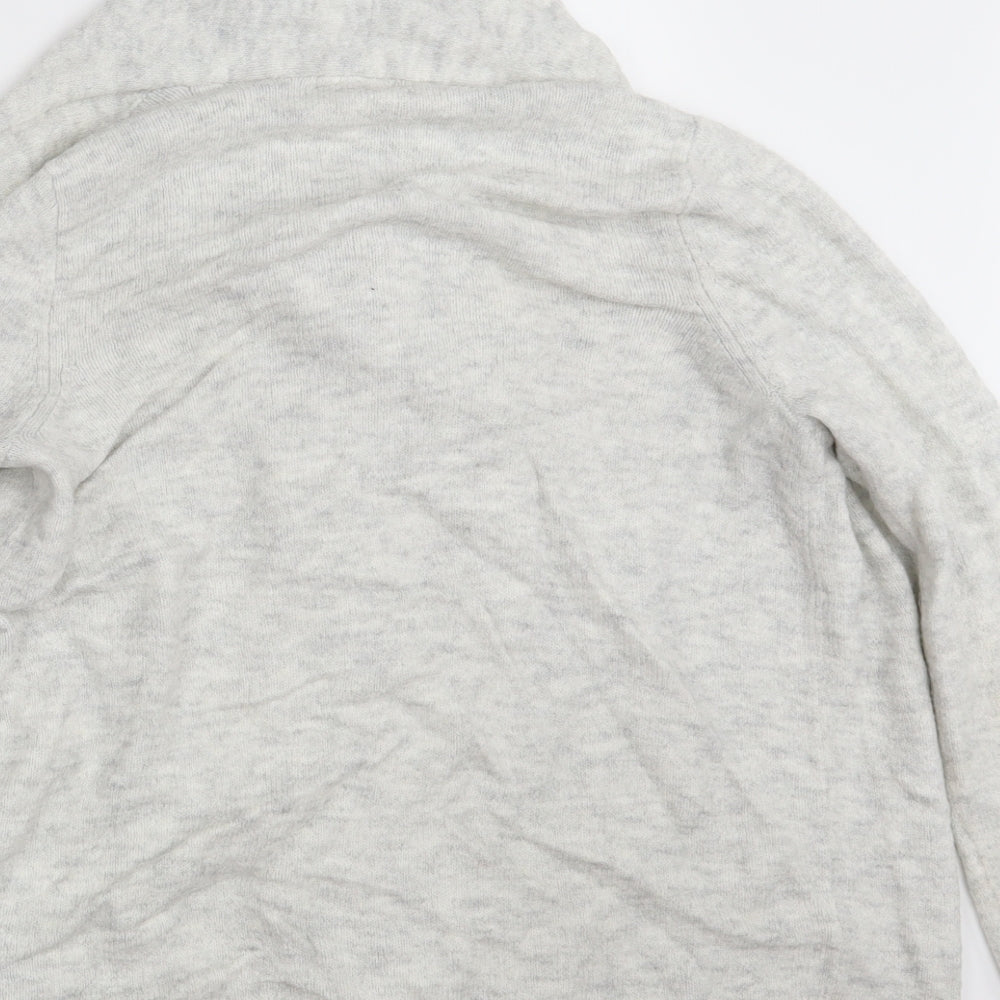 H&M Womens Grey  Knit Wrap Jumper Size S