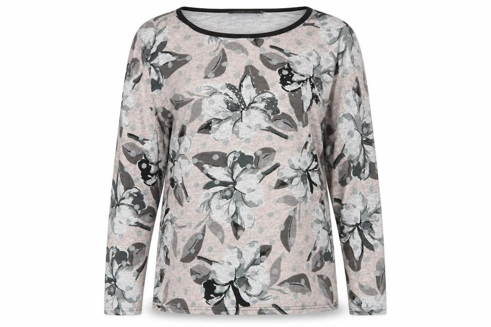 Sugar Crisp Womens Pink Floral  Pullover Sweatshirt Size L  - Lounge Wear