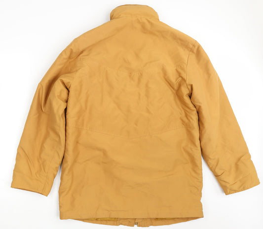 Doxon Womens Yellow   Overcoat Coat Size 14