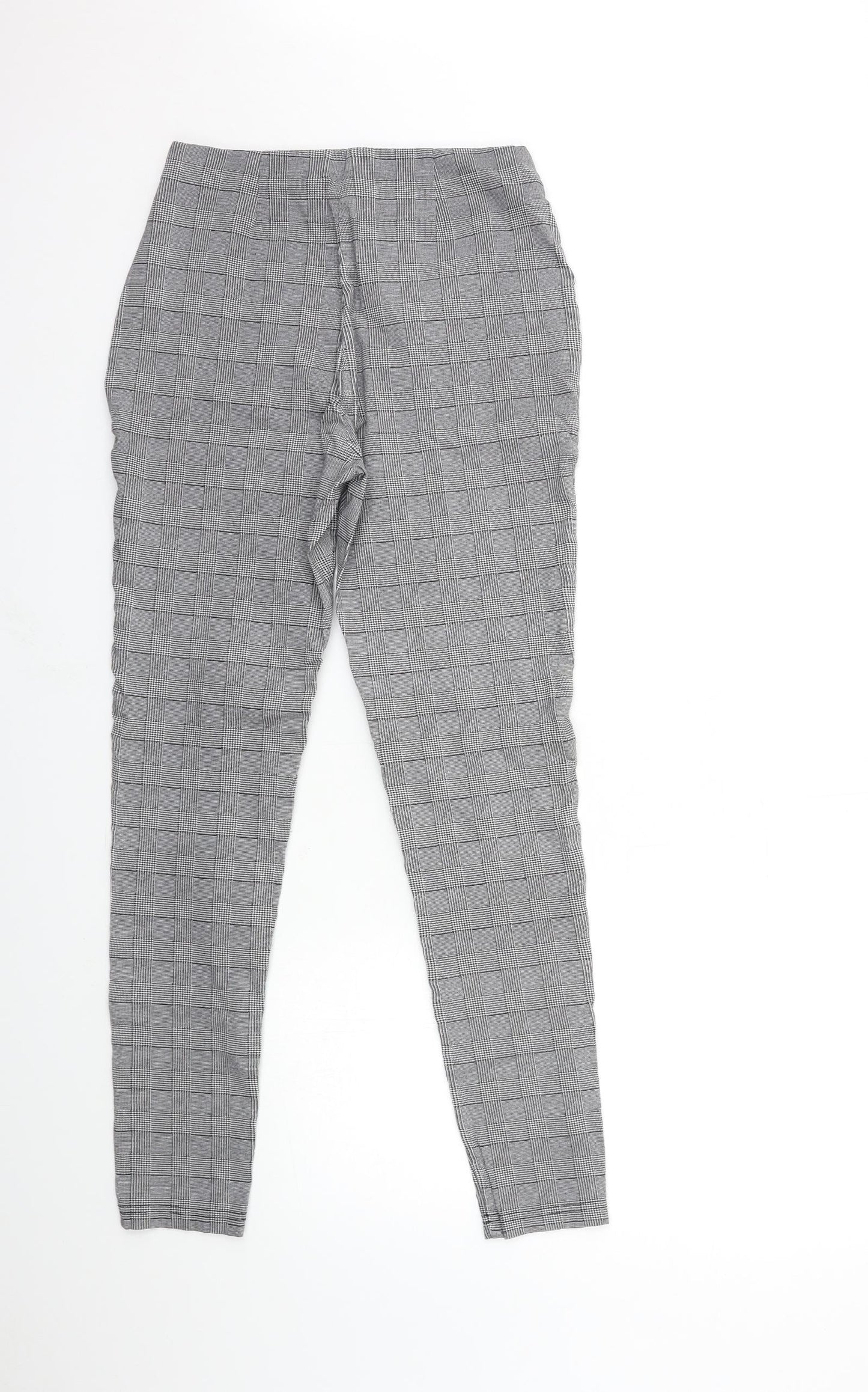Peacocks Womens Green Check  Trousers  Size 10 L28 in