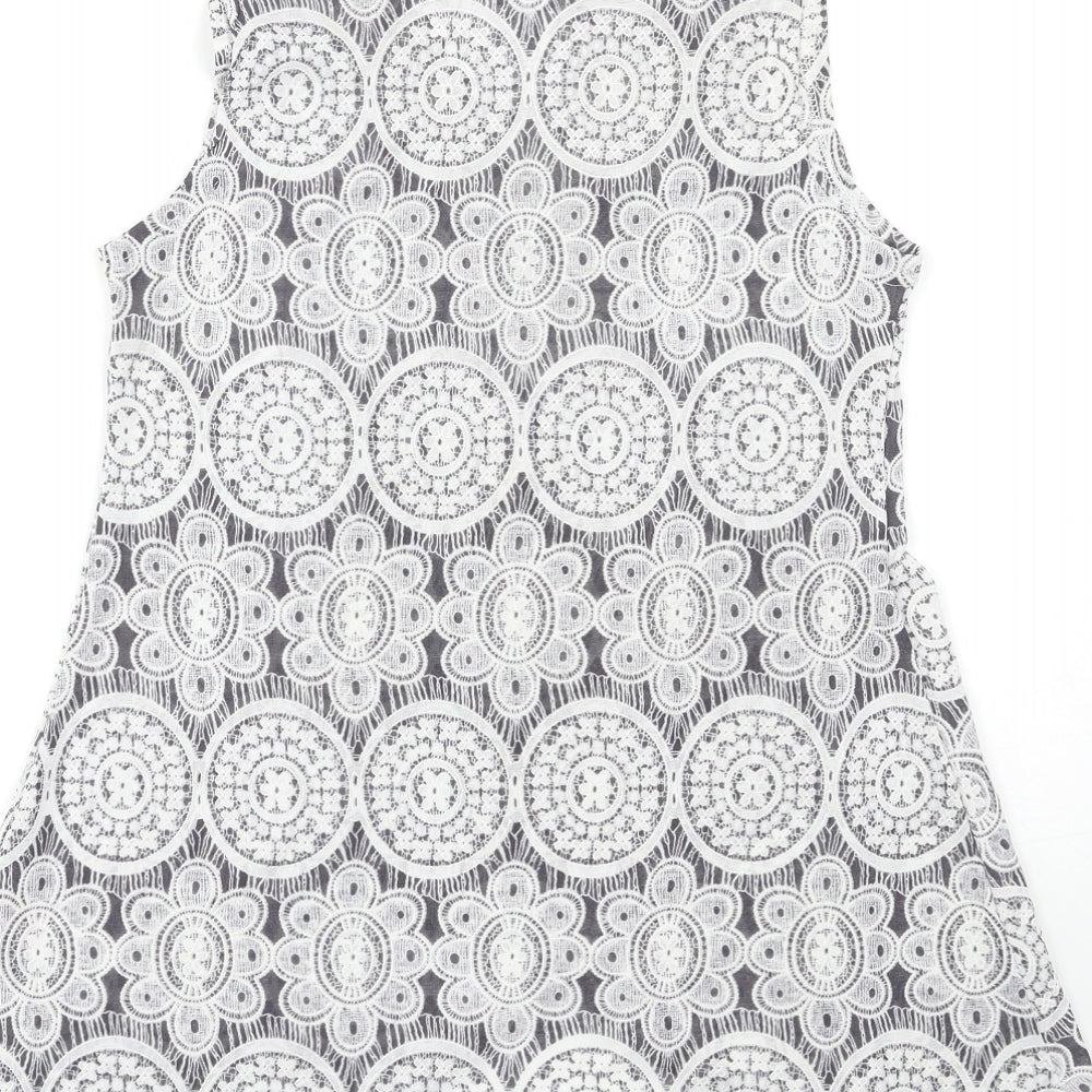 Apricot Womens Grey Animal Print  Basic Tank Size 8