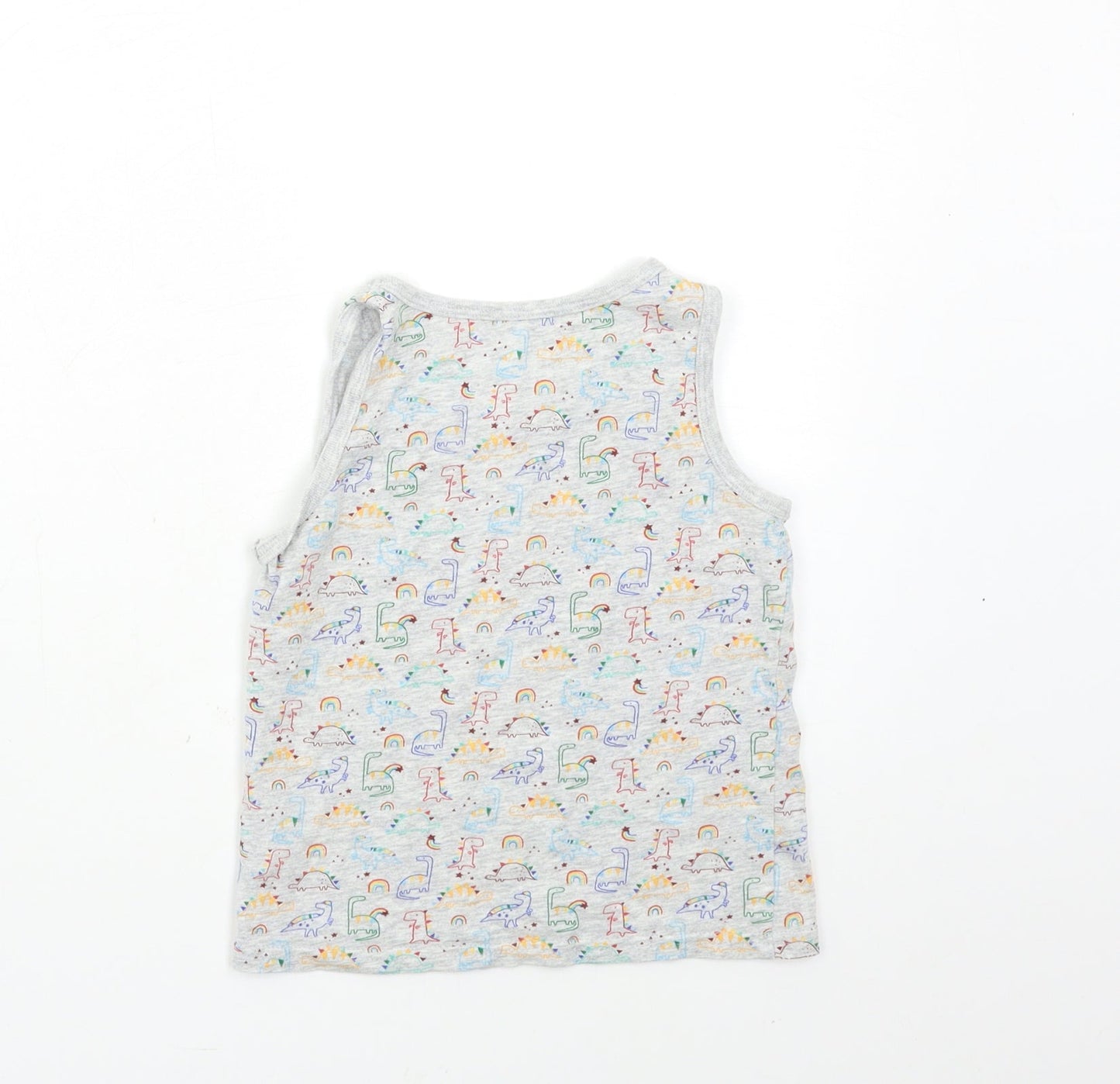 George Boys Grey Animal Print  Basic Tank Size 4-5 Years