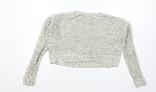 New Look Womens Grey  Knit Pullover Jumper Size M
