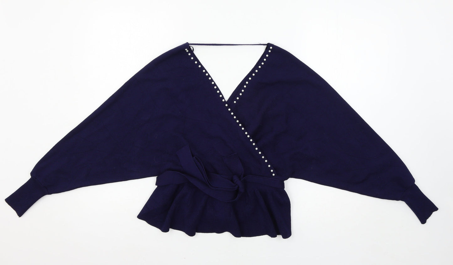 Blue Vanilla Womens Blue  Knit Pullover Jumper Size M