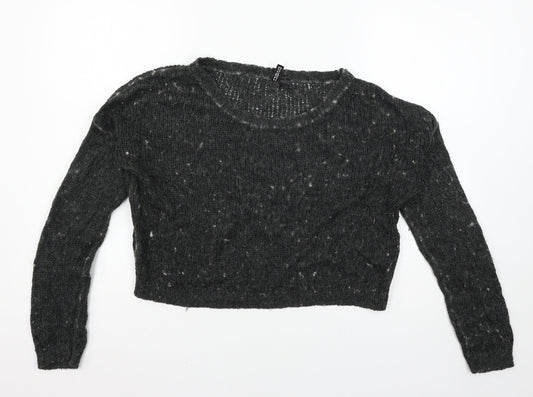 Divided Womens Grey  Knit Pullover Jumper Size 12