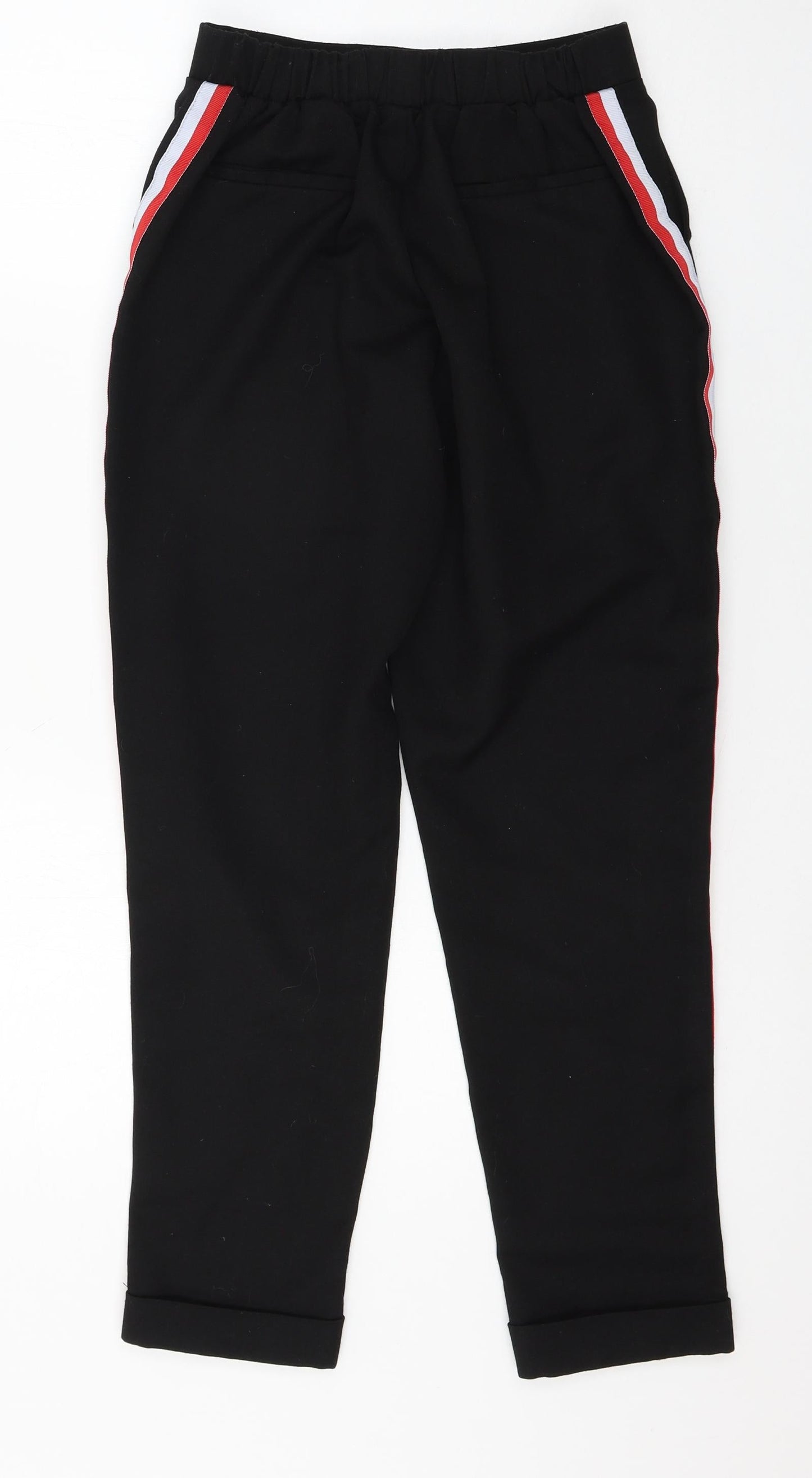 New Look Womens Black Striped  Trousers  Size 6 L26 in