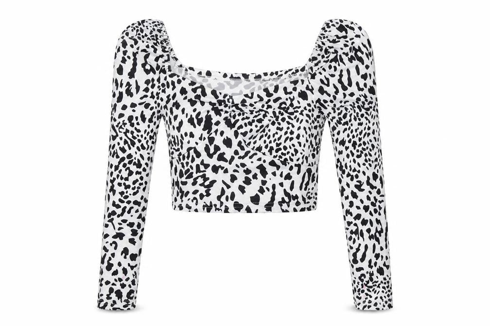 Preworn Womens White Animal Print Jersey Basic T-Shirt Size S