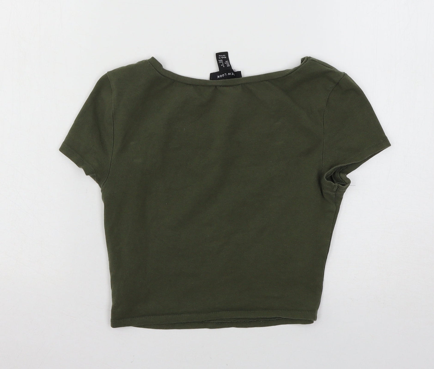 New Look Womens Green  Jersey Basic T-Shirt Size 6