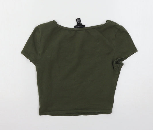 New Look Womens Green  Jersey Basic T-Shirt Size 6