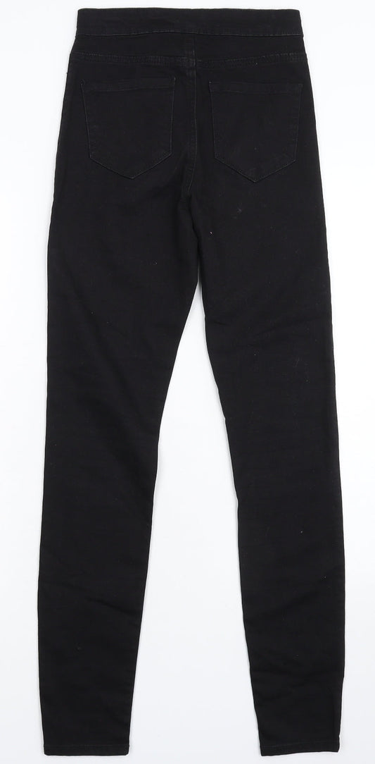 Denim & Co. Womens Black  Denim Jegging Jeans Size 6 L29 in
