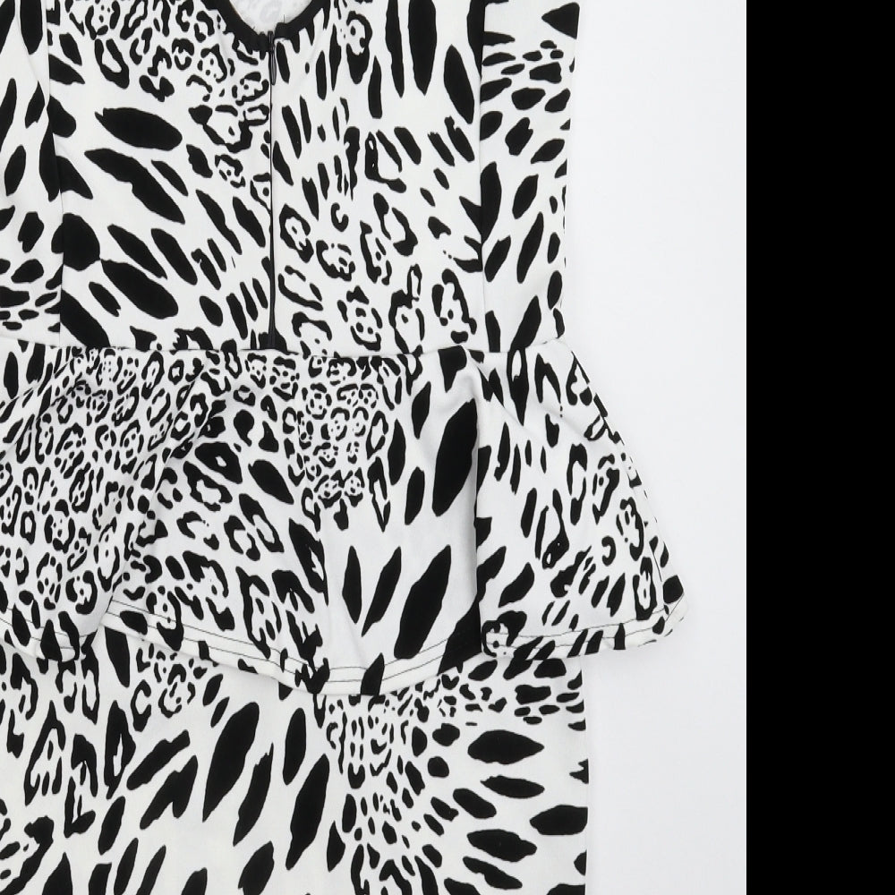 Dolls Womens White Animal Print  Mini  Size 10