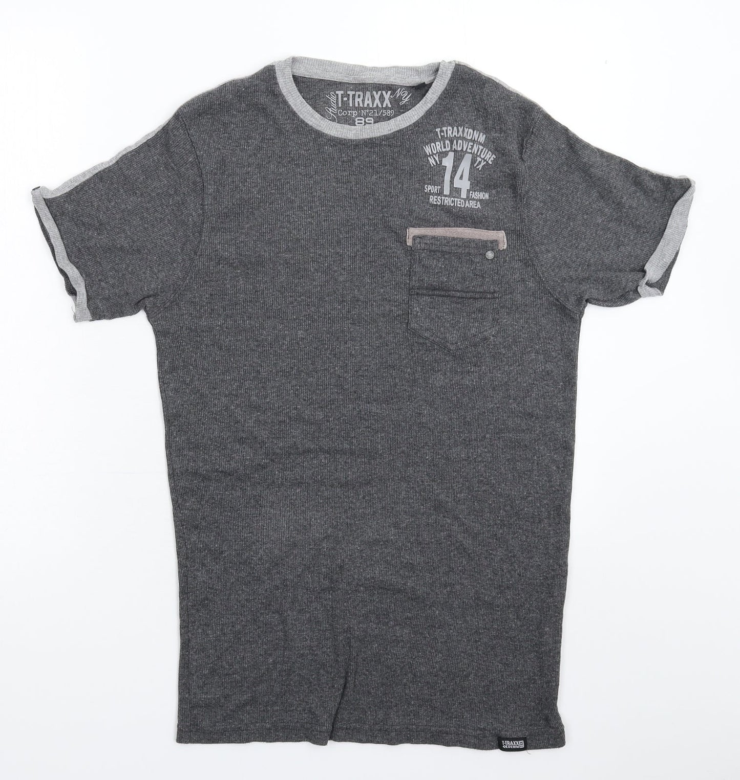 T-Traxx Womens Grey   Basic T-Shirt Size L