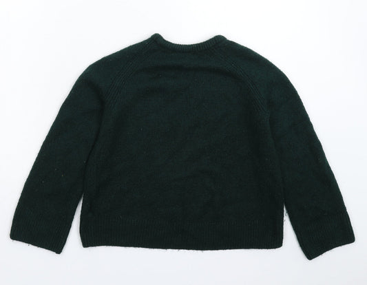 H&M Girls Green  Knit Pullover Jumper Size 14 Years