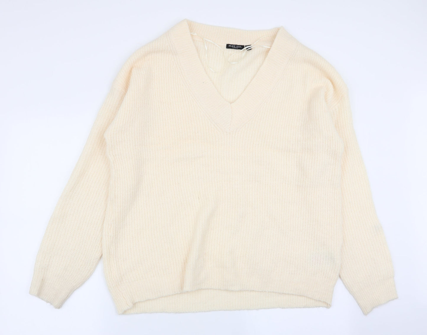 Brave Soul Womens Ivory   Pullover Jumper Size 16