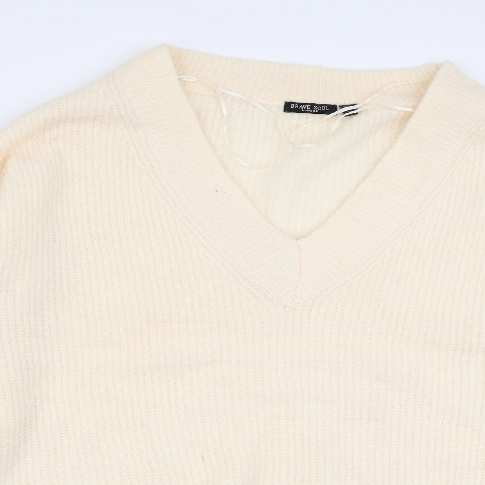 Brave Soul Womens Ivory   Pullover Jumper Size 16