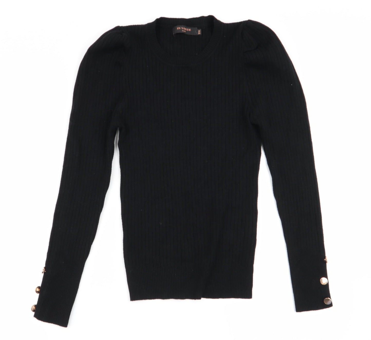 in vogue Womens Black   Basic T-Shirt Size S
