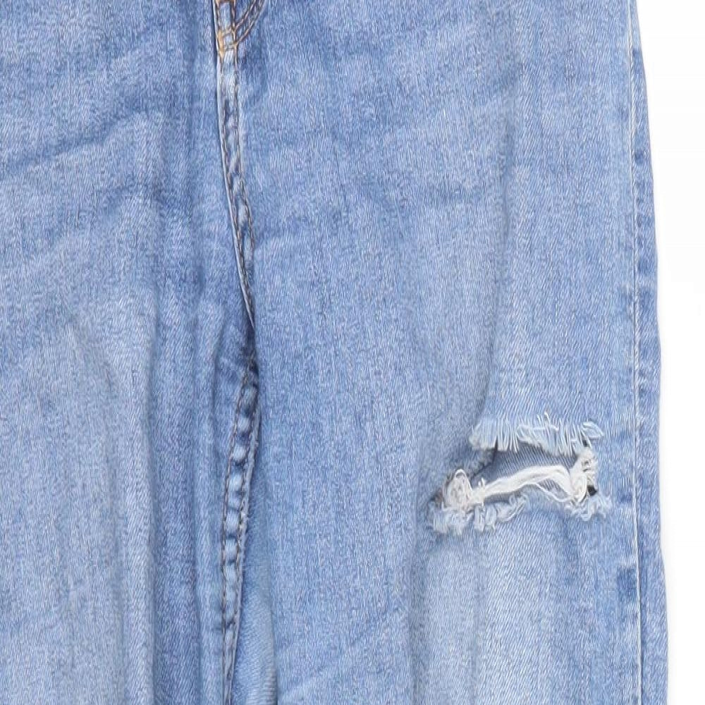 H&M Womens Blue  Denim Straight Jeans Size 10 L27 in