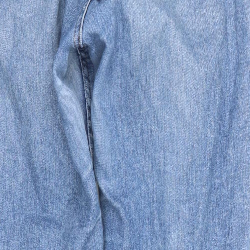 H&M Womens Blue  Denim Straight Jeans Size 10 L27 in