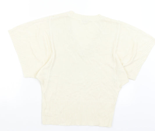Coecis Womens Ivory   Pullover Jumper Size L