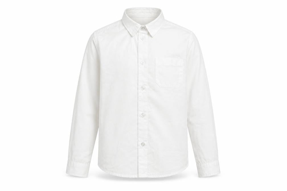 Pep & Co Boys White   Basic Button-Up Size 8-9 Years