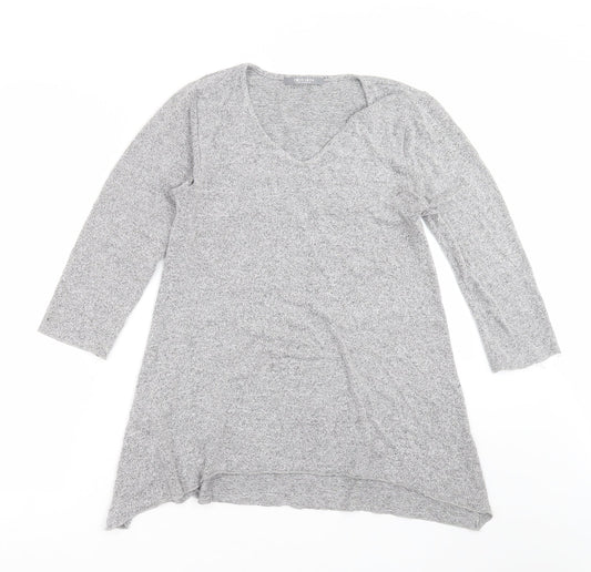 COIN 1804 Womens Grey  Knit Pullover Jumper Size M