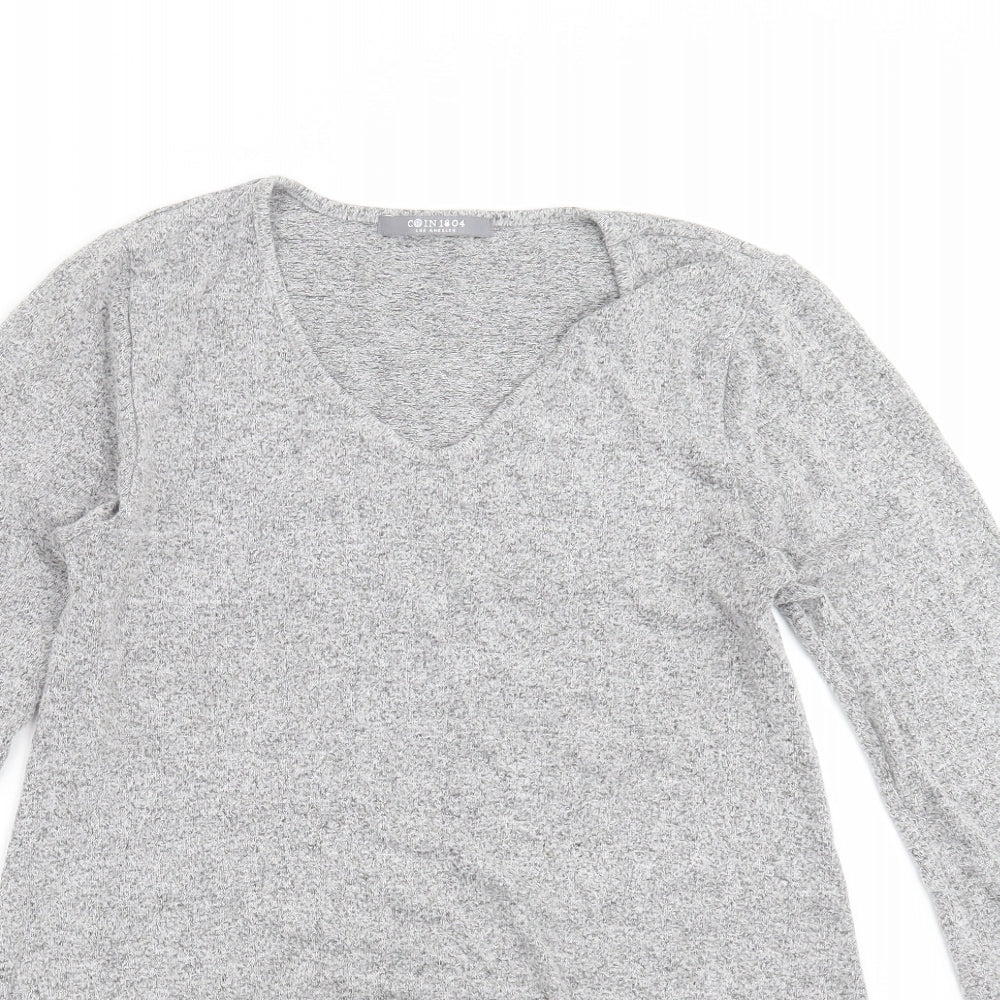 COIN 1804 Womens Grey  Knit Pullover Jumper Size M